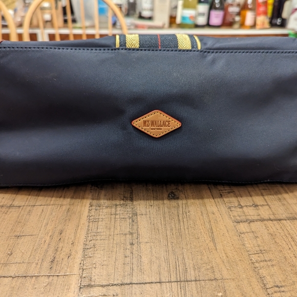 Navy, gold and red nylon MZ Wallace Sloane satchel like new condition - Picture 2 of 8